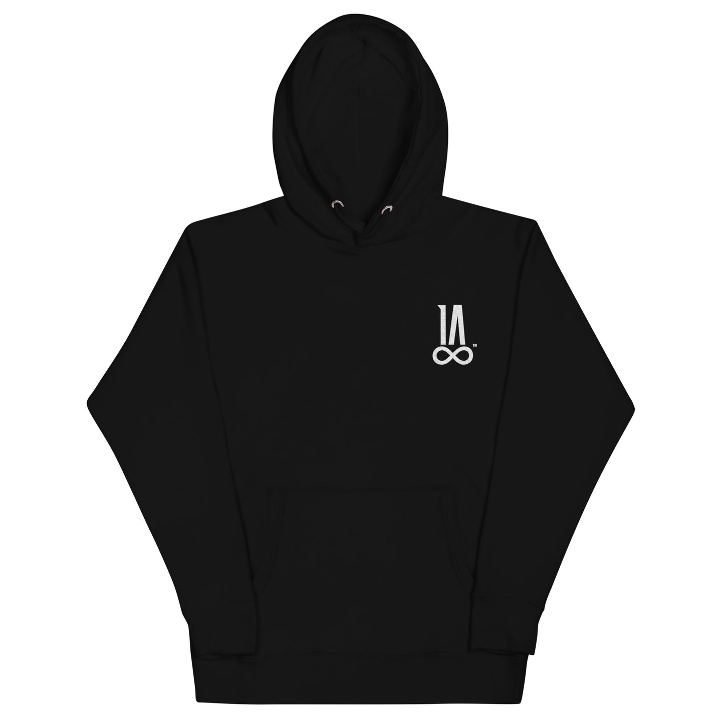 Embroidered White Logo Hoodie